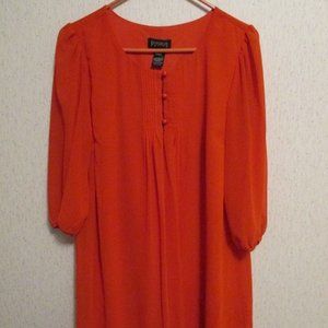 ENFOCUS Petite Women's Orange 3/4-Sleeve Dress 12P
